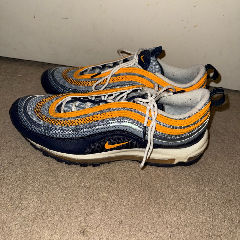 Nike Sneakers with Blue and Orange Accents - Picture 2 of 3